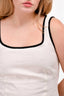 L'Academie White Black Contrast Trim Romper Size M