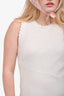 L'Academie White Linen Scallop Trim Maxi Dress Size M