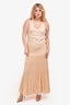 L'Academie Beige Sleeveless Maxi Dress Size M