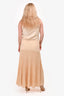 L'Academie Beige Sleeveless Maxi Dress Size M