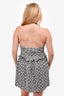 For Love & Lemons Black/White Floral Gingham Halter Mini Dress Size M