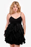Aje Black Pleat Elsie Mini Dress Size 10