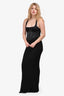 Meshki Black Corset Halter Maxi Dress Size S