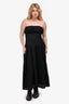 Tularosa Black Perforated Strapless Maxi Dress Size M