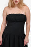 Tularosa Black Perforated Strapless Maxi Dress Size M