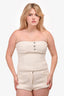 Lovers + Friends Cream Josephine Strapless Top Size M
