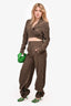 Pfeiffer Brown Tied Top + Trousers Set Size M