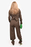 Pfeiffer Brown Tied Top + Trousers Set Size M