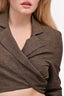 Pfeiffer Brown Tied Top + Trousers Set Size M