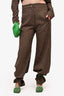 Pfeiffer Brown Tied Top + Trousers Set Size M