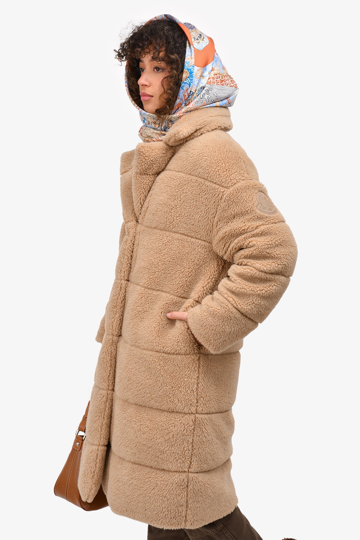 Moncler Brown Nylon/Faux Fur Bagaud Reversible Jacket Size 0