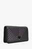 Prada Black Chevron Leather Wallet on Chain