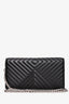 Prada Black Chevron Leather Wallet on Chain