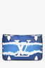 Louis Vuitton Limited Edition Blue Monogram 'Escale' Double Zip Pochette