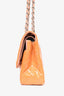 Pre-Loved Chanel™ 2011 Orange Patent Leather Jumbo Double Flap SHW