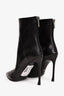 Christian Dior Black Leather Heeled Ankle Boot Size 37
