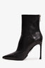 Christian Dior Black Leather Heeled Ankle Boot Size 37