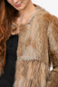 Maje Brown Fur Coat Size 36