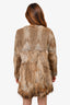 Maje Brown Fur Coat Size 36