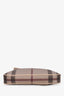 Burberry Beige Leather/Canvas Tartan Patterned Shoulder Bag