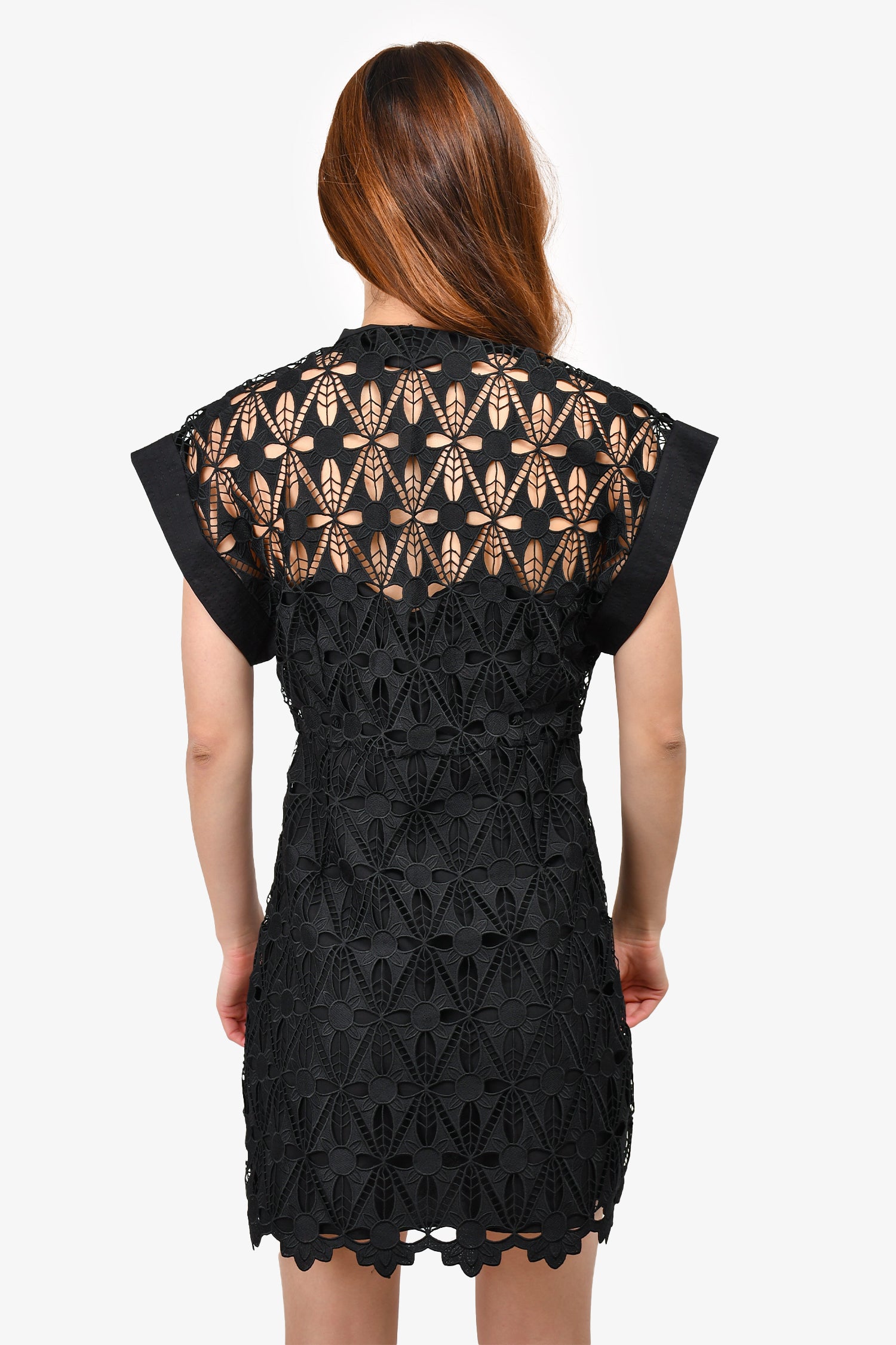 Sandro Black Crochet Lace Mini Dress Size 38 – Mine & Yours