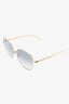 Tiffany & Co. Gold Toned Metal Frame Sunglasses