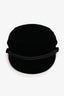 Saint Laurent Black Velvet Braid Detailed Hat Size 59
