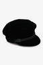 Saint Laurent Black Velvet Braid Detailed Hat Size 59