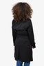 Burberry Black Cotton 'The Chelsea' Belted Trench Coat Size 48