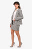 Vicolo Black/White Houndstooth Double Breasted Blazer Size M + Skirt Set Size S