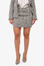 Vicolo Black/White Houndstooth Double Breasted Blazer Size M + Skirt Set Size S