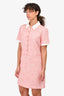 Maje Pink Boucle Detachable Collar Dress Size 40