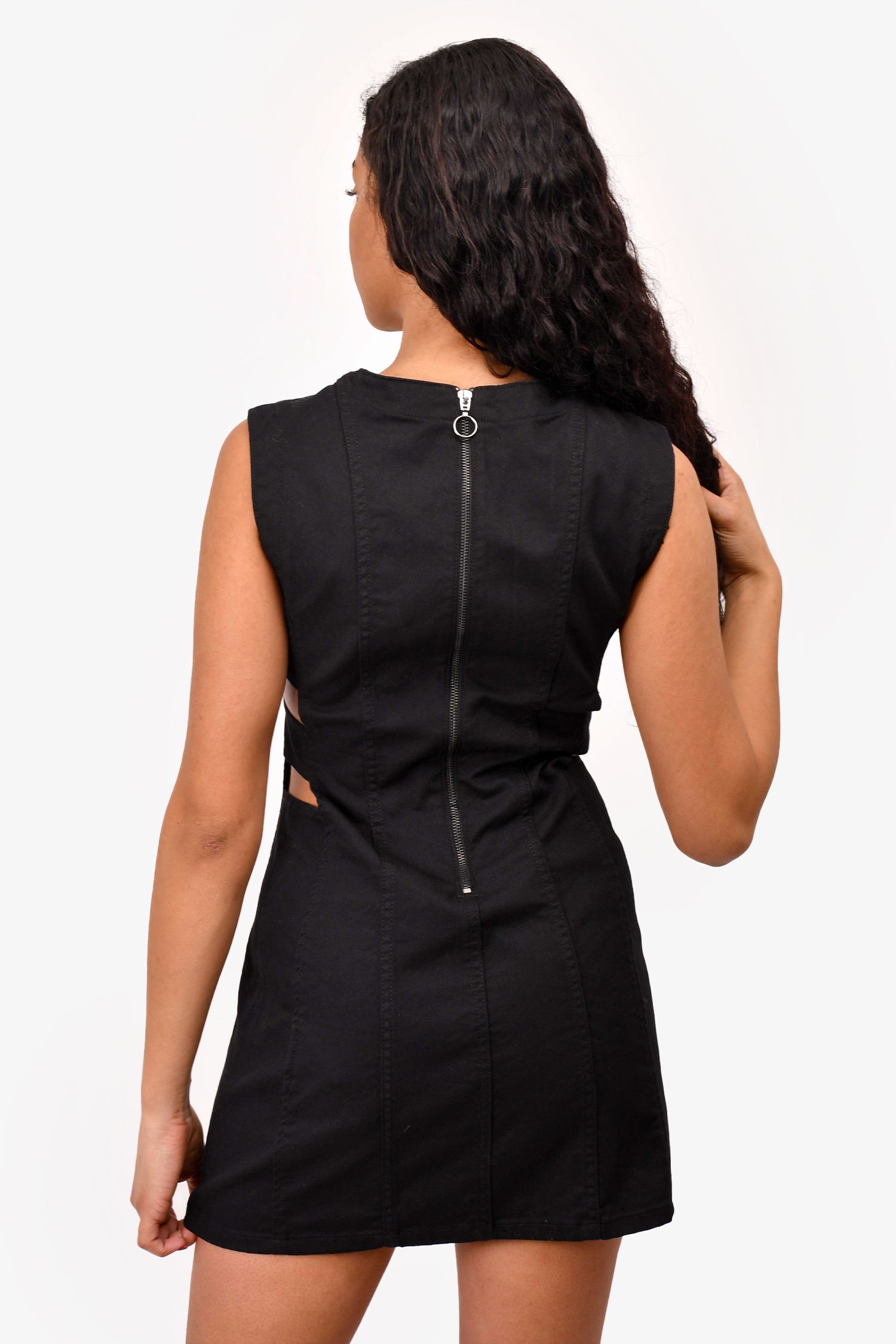maje cutout denim mini dress Maje Mini Denim Dress In Blue - 50% Off