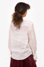 Sandro White Linen/Silk Pleated Buttoned Down Shirt Size 2