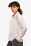 Maje White Silk Buttoned Down Shirt Size 1