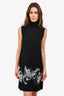 Sarah Pacini Black Mock Neck Sleeveless Dress Size S