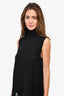 Sarah Pacini Black Mock Neck Sleeveless Dress Size S