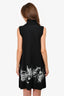 Sarah Pacini Black Mock Neck Sleeveless Dress Size S
