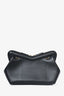 Mansur Gavriel Black Leather M Frame Clutch with Strap