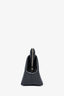 Mansur Gavriel Black Leather M Frame Clutch with Strap