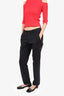 Dries Van Noten Black Belted Cargo Pants Size 50