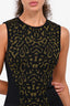 Torn by Ronny Kobo Black/Green Knit Bodycon Dress Size M
