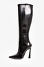 Saint Laurent Patent Leather Square Toe Knee High Boots Size 40