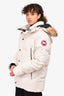 Canada Goose White Wyndham Heritage Fur Hooded Parka Coat Size M