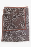 Brunello Cucinelli Taupe Silk Printed Scarf