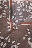Brunello Cucinelli Taupe Silk Printed Scarf