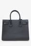 Saint Laurent Black Grained Leather Small Sac de Jour Top Handle Bag with Strap