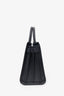 Saint Laurent Black Grained Leather Small Sac de Jour Top Handle Bag with Strap