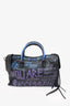 Balenciaga Black Leather City Address Graffiti Classic Studs Bag