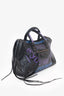 Balenciaga Black Leather City Address Graffiti Classic Studs Bag